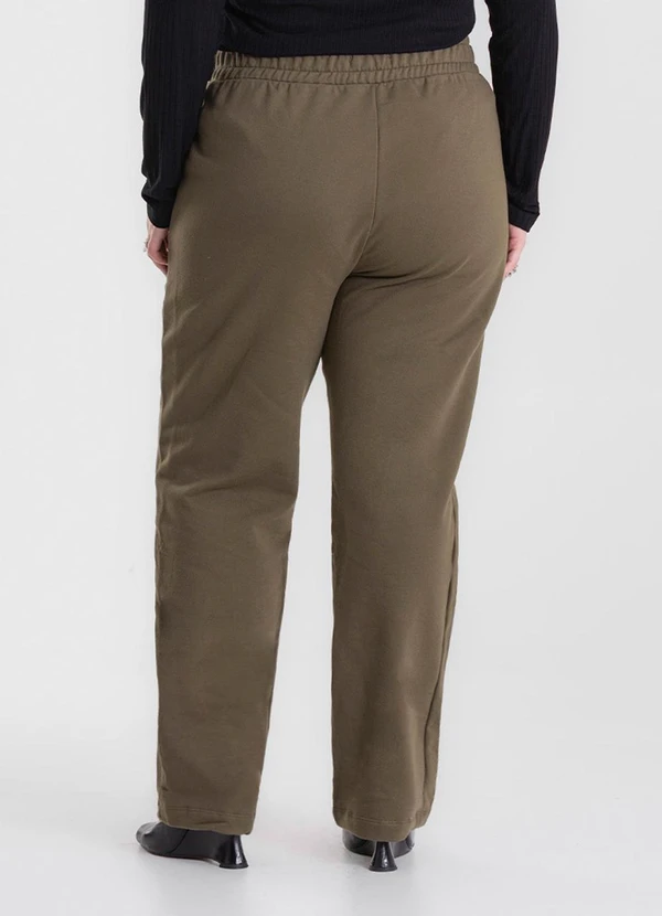 Secret Glam - Calça Plus Moletom Felpado Verde 4