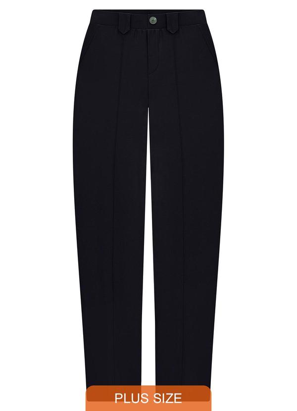 Lunender Mais Mulher - Calça Plus Size em Malha Crepe Preto