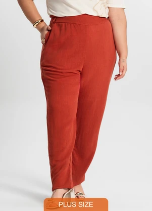 Secret Glam - Calça Plus Size Feminina Laranja - SECRET GLAM