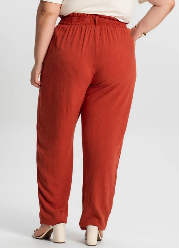 Secret Glam - Calça Plus Size Feminina Laranja 2
