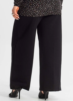Secret Glam - Calça Plus Size Feminina Pantalona Preto - SECRET GLAM