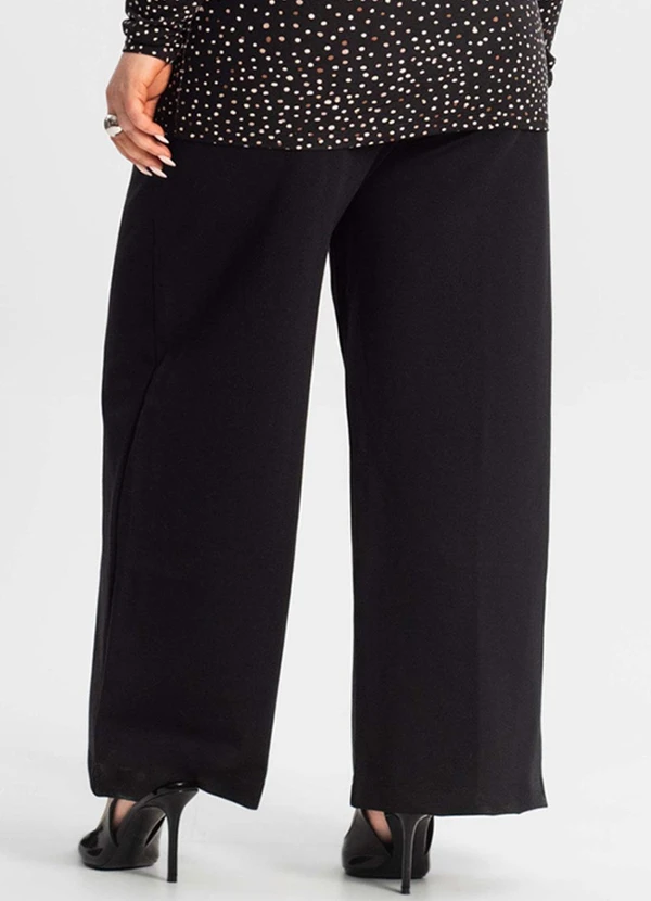 Secret Glam - Calça Plus Size Feminina Pantalona Preto 2
