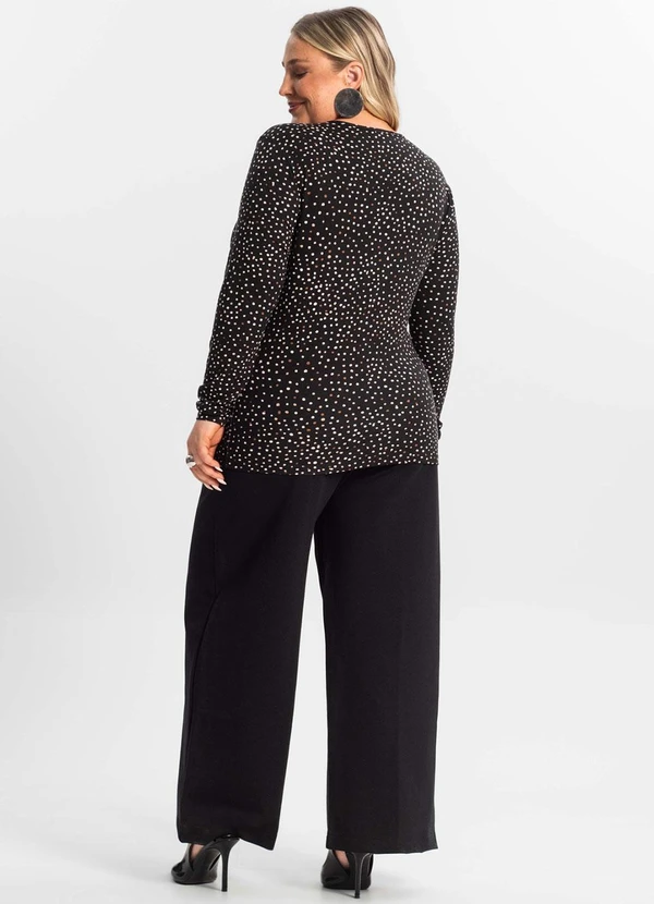 Secret Glam - Calça Plus Size Feminina Pantalona Preto 4