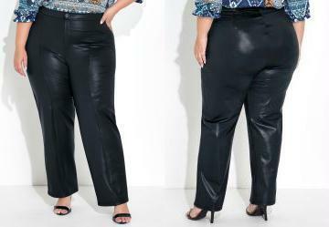 Cala Preta com Nervura na Frente Plus Size