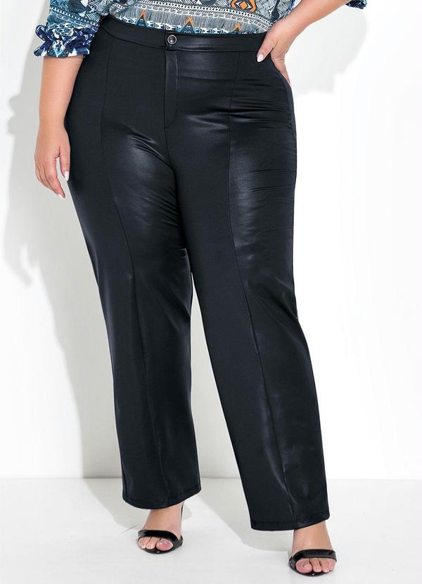 Marguerite - Calça Preta com Nervura na Frente Plus Size 3