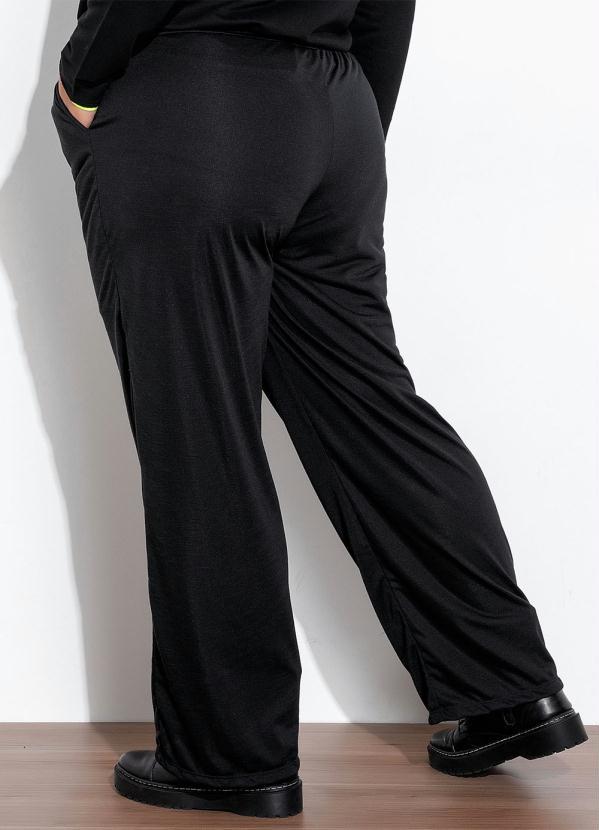 Marguerite - Calça Preto com Bolsos Funcionais Plus Size 4