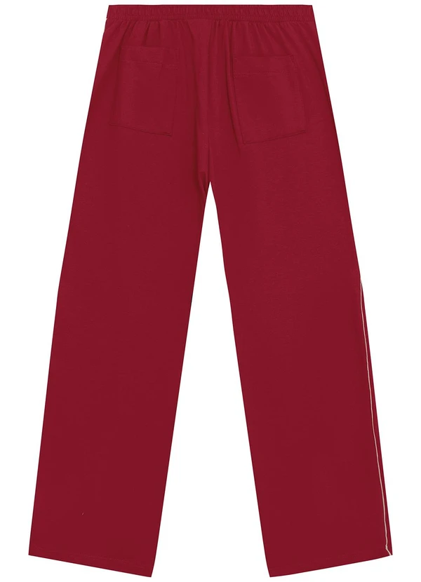 Malwee - Calça Reta em Moletom Plus Vermelho 6