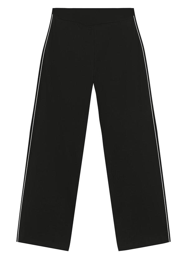 Malwee - Calça Reta Feminina em Moletom Plus Preto 5