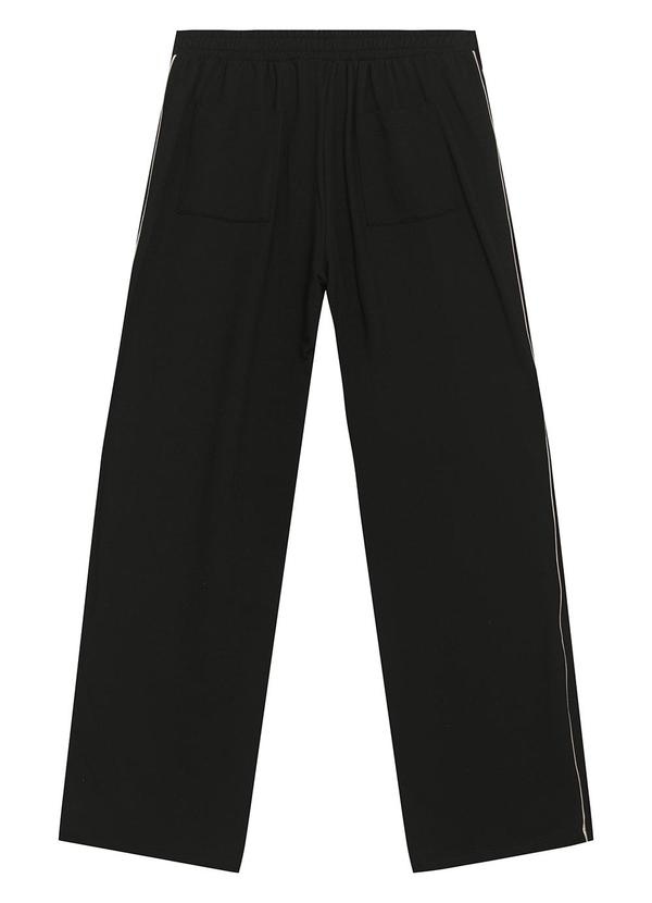 Malwee - Calça Reta Feminina em Moletom Plus Preto 6