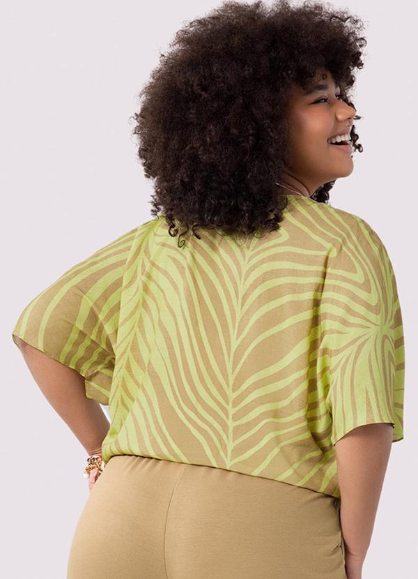Lunender Mais Mulher - Calça Reta Plus Size em Moletom com Cinto Bege 4
