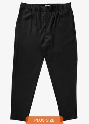 Secret Glam - Calça Tecido Favo Plus Size Preto - SECRET GLAM