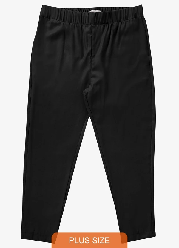 Secret Glam - Calça Tecido Favo Plus Size Preto