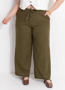 Cal�a (verde) tecido com linho