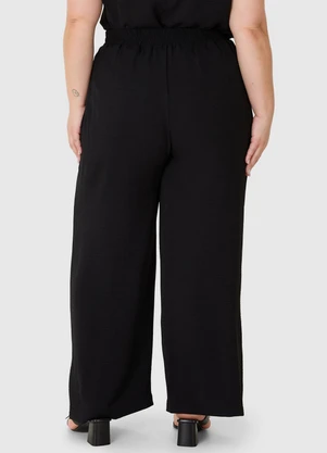 Malwee - Calça Wide Leg em Airflow Plus Preto - MALWEE