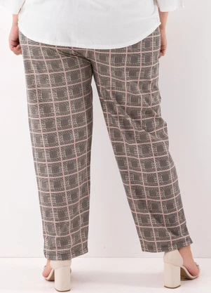 Marguerite - Calça Xadrez em Malha - MARGUERITE