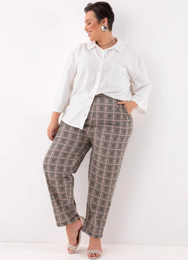 Marguerite - Calça Xadrez em Malha 2