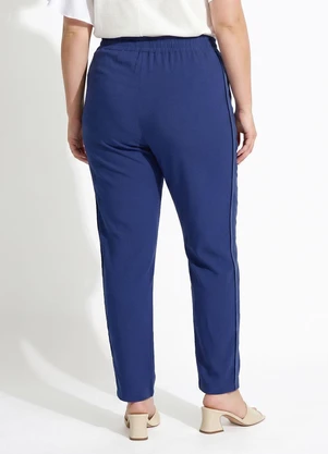 Marguerite - Calça Azul em Bengaline - MARGUERITE