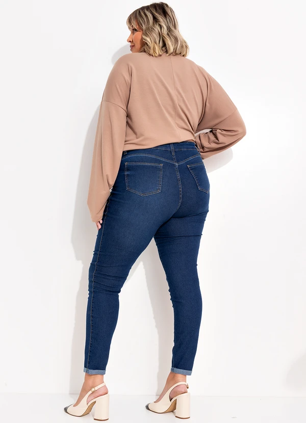 Marguerite - Calça Azul Escuro em Jeans com Elstano 4