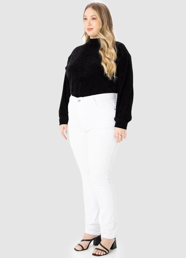 Malwee - Calça Branca Skinny em Sarja Flex Plus 4