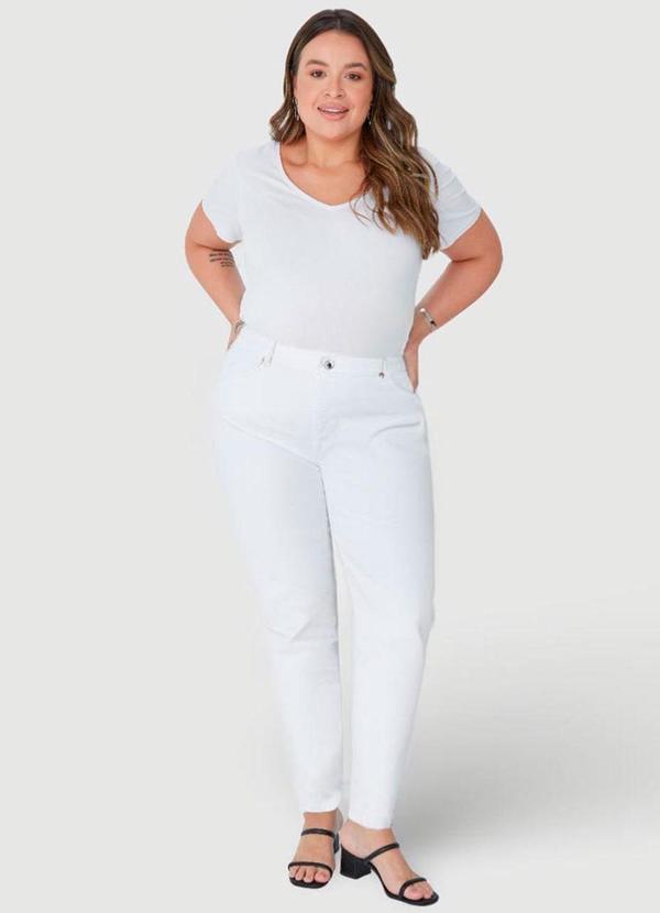 Malwee - Calça Branca Skinny em Sarja Flex Plus 8