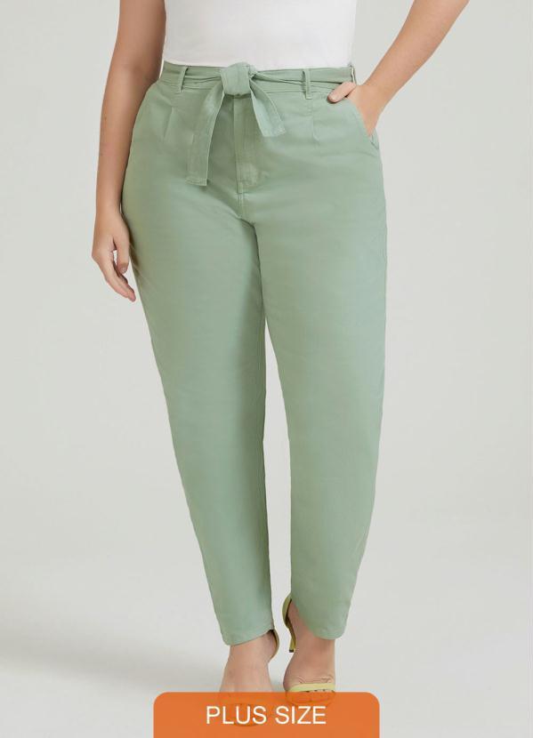 Lunender Mais Mulher - Calça Sarja com Elastano Verde
