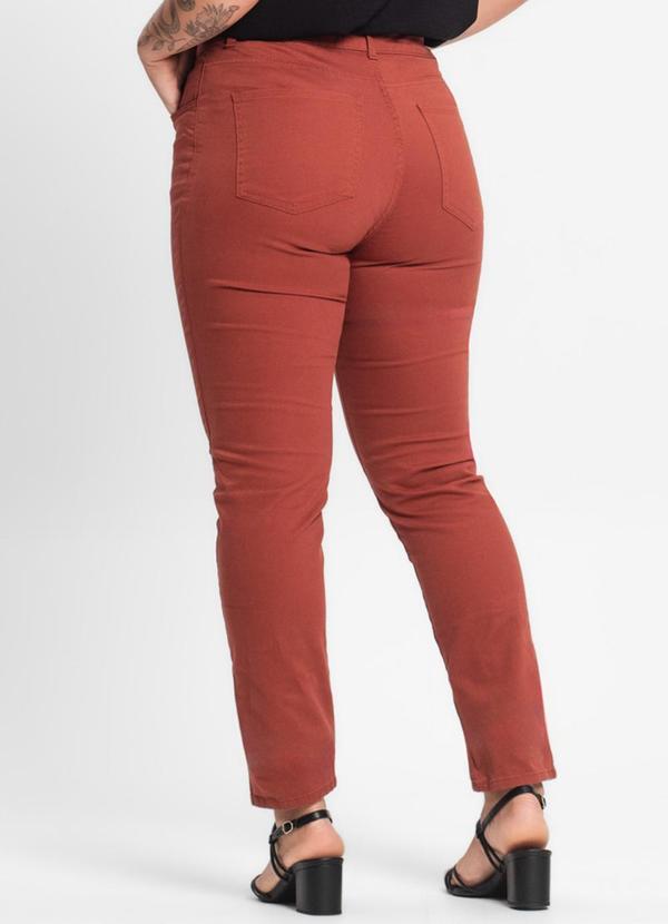 Secret Glam - Calca Skinny Sarja com Elastano Marrom 4