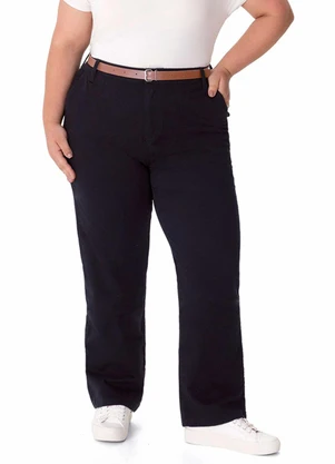 Malwee - Calça Alfaiataria Sarja Plus Preto - MALWEE