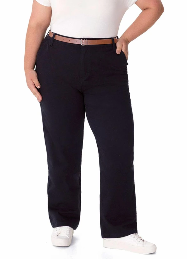Malwee - Calça Alfaiataria Sarja Plus Preto 3
