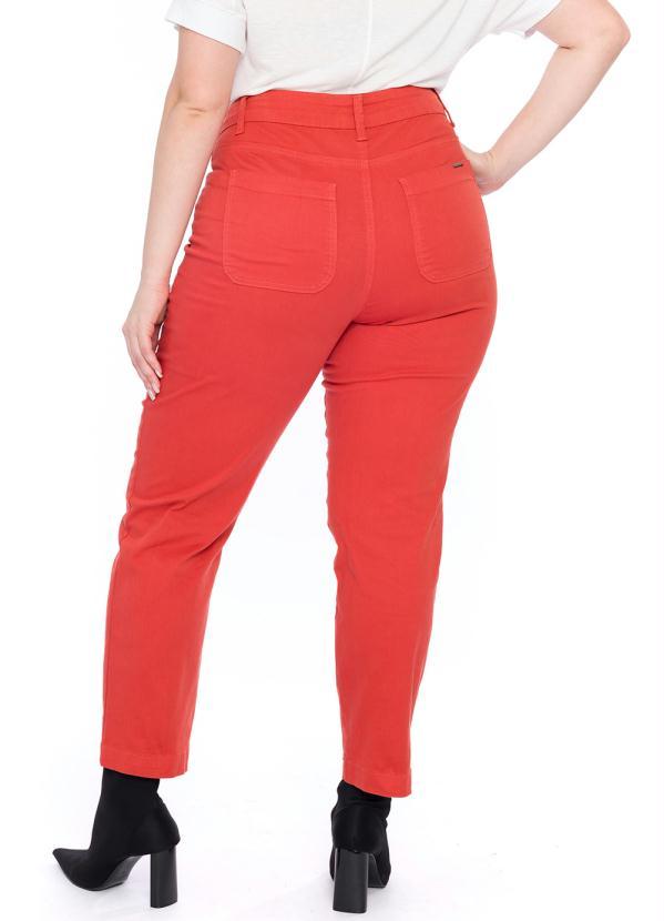 Lisamour - Calça em Sarja Bolsos Frontais Terracota 2