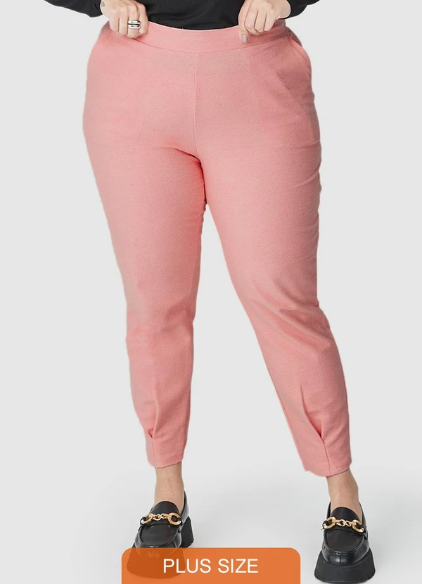 Malwee - Calça Feminina em Moletom Plus Rosa