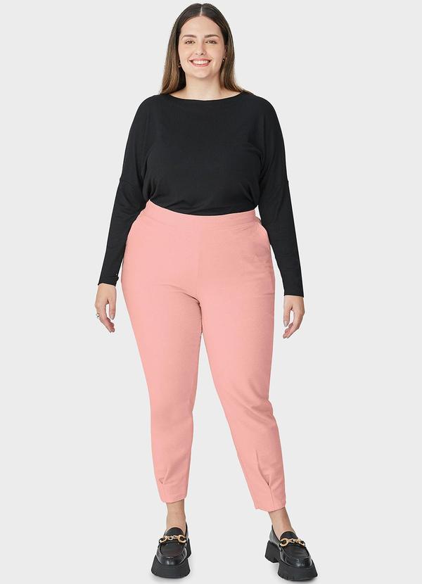 Malwee - Calça Feminina em Moletom Plus Rosa 3