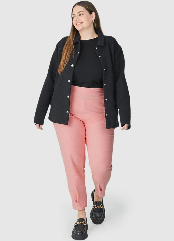 Malwee - Calça Feminina em Moletom Plus Rosa 4