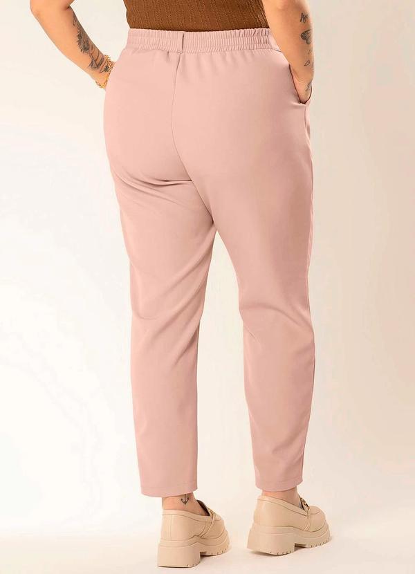 Cativa - Calça Feminina Plus Size de Alfaiataria Bege 4