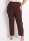 Marguerite - Calça Marrom em Crepe Plano - variação: Marrom