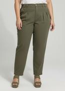 Calça Mom Verde em Sarja