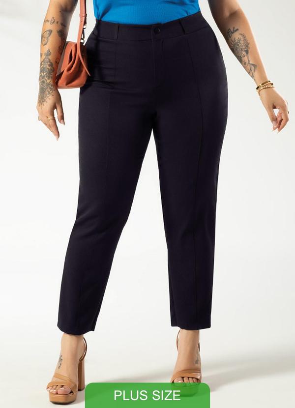 Cativa - Calça Plus Size de Alfaiataria Preto