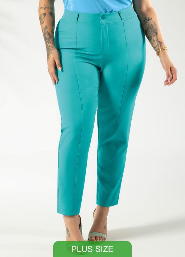 Cativa - Calça Plus Size de Alfaiataria Verde