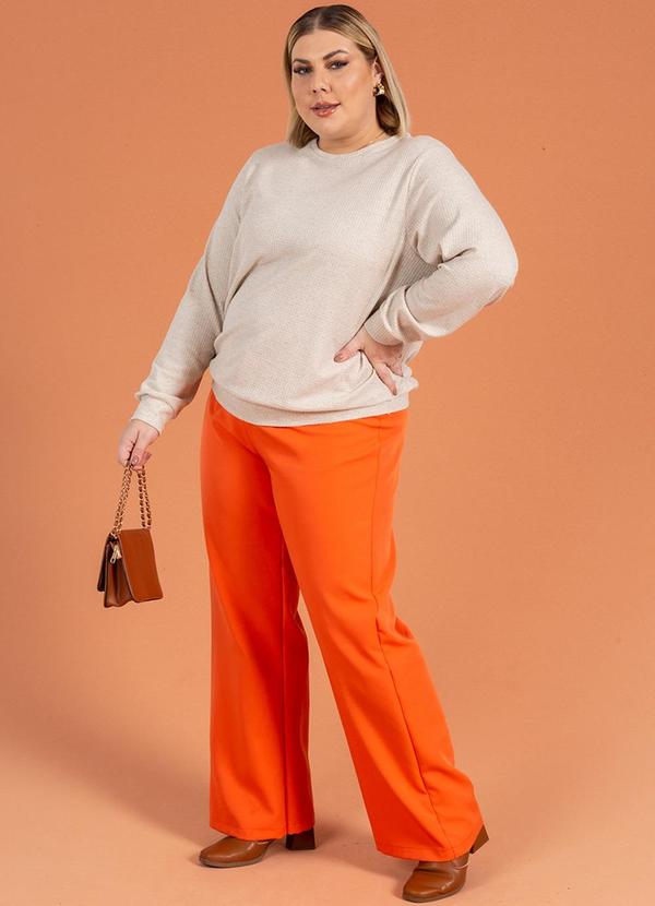 Cativa Plus Size - Calça Plus Size em Alfaiataria Laranja 3