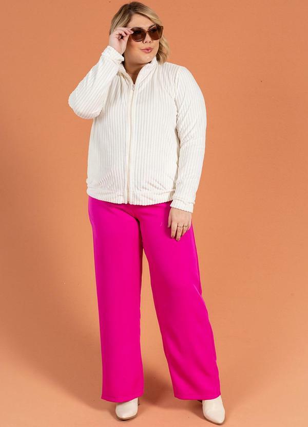 Cativa Plus Size - Calça Plus Size em Alfaiataria Rosa 2