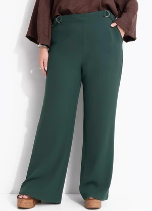 Marguerite - Calça Verde Médio em Alfaiataria - MARGUERITE