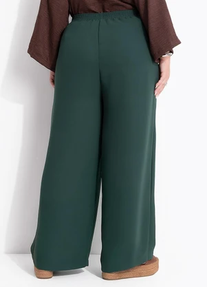 Marguerite - Calça Verde Médio em Alfaiataria - MARGUERITE