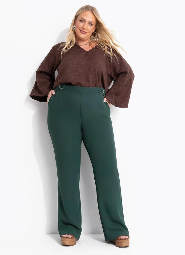 Marguerite - Calça Verde Médio em Alfaiataria 3