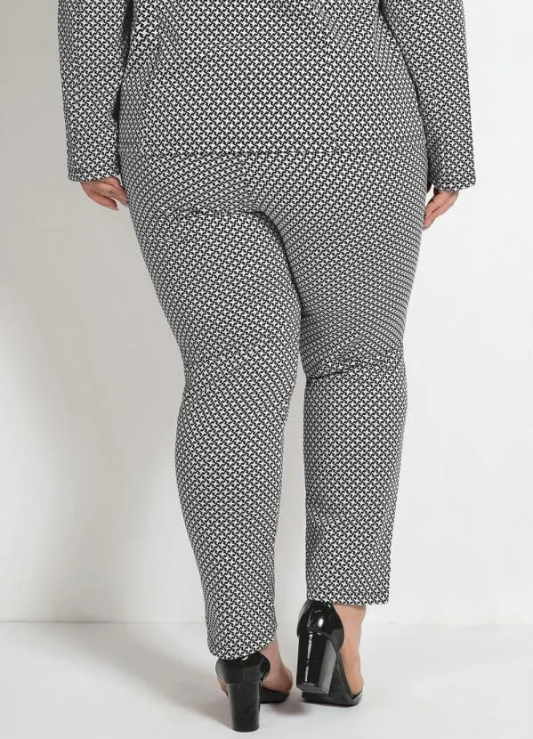 Marguerite - Calça Xadrez Social Plus Size com Bolsos 2