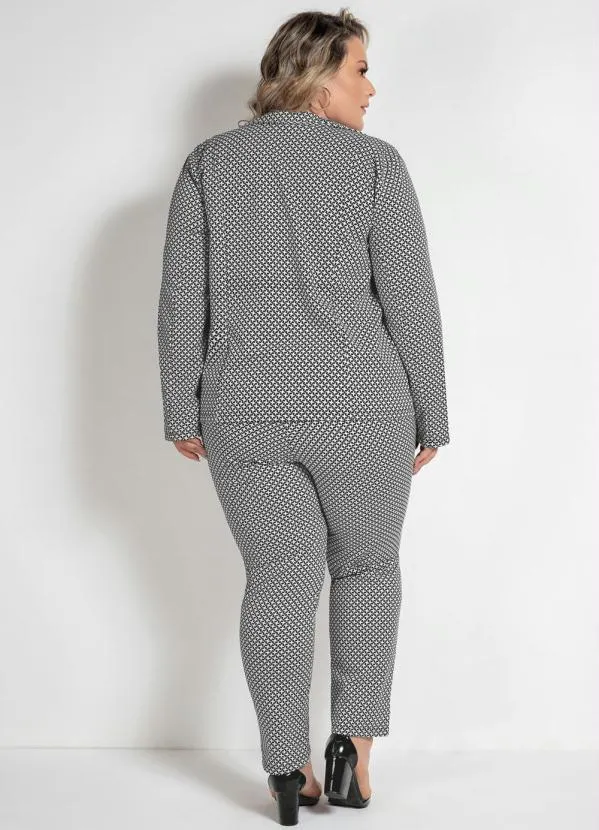 Marguerite - Calça Xadrez Social Plus Size com Bolsos 5