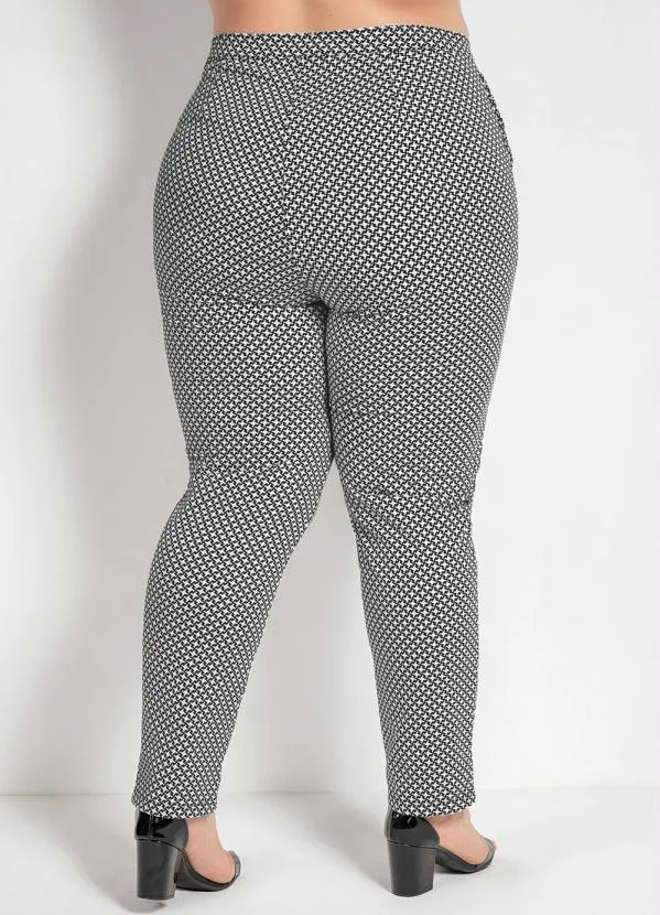 Marguerite - Calça Xadrez Social Plus Size com Bolsos