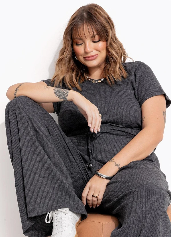 Marguerite - Blusa Mescla Escuro em Canelado 2