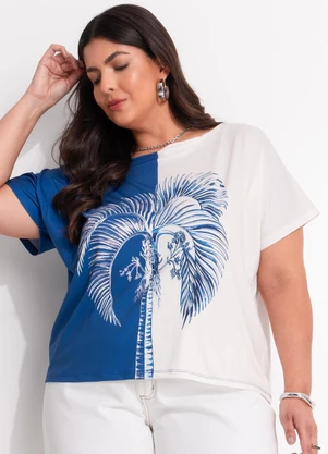 Marguerite - Blusa Natureza Azul em Malha Fria - MARGUERITE