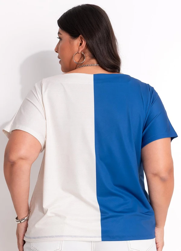 Marguerite - Blusa Natureza Azul em Malha Fria 2