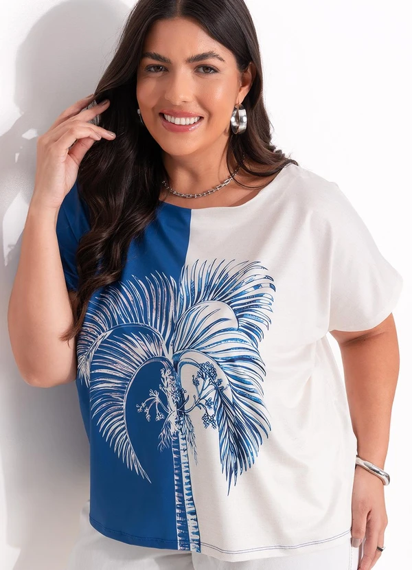 Marguerite - Blusa Natureza Azul em Malha Fria 5