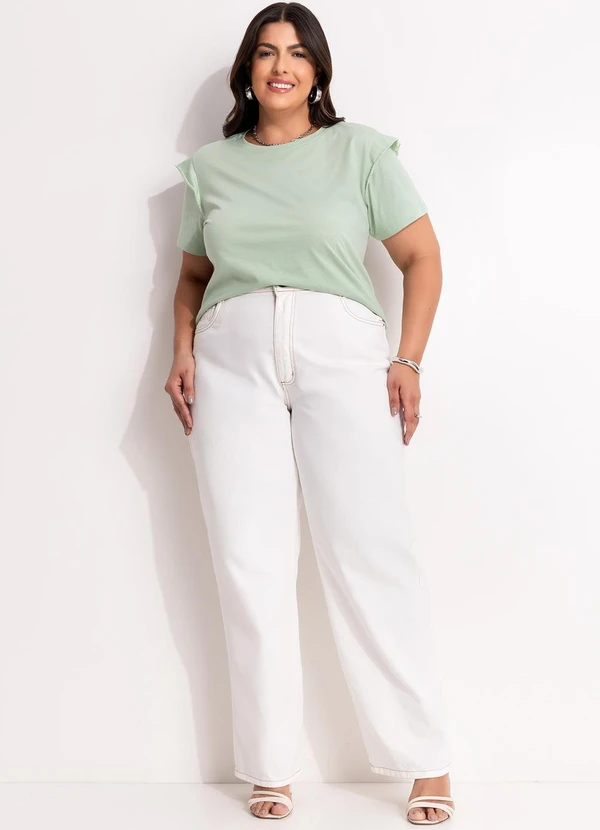 Marguerite - Blusa Verde Claro em Malha de Algodão 2
